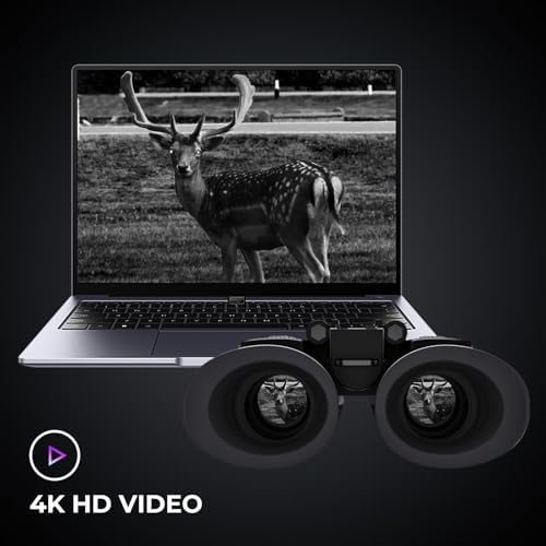 GOYOJO 4K Head-Mounted Night Vision Goggles & Binoculars for Adults – Infrared NVG with Manual Focus & 8X Digital Zoom for Hunting, Camping, and Outdoor Surveillance