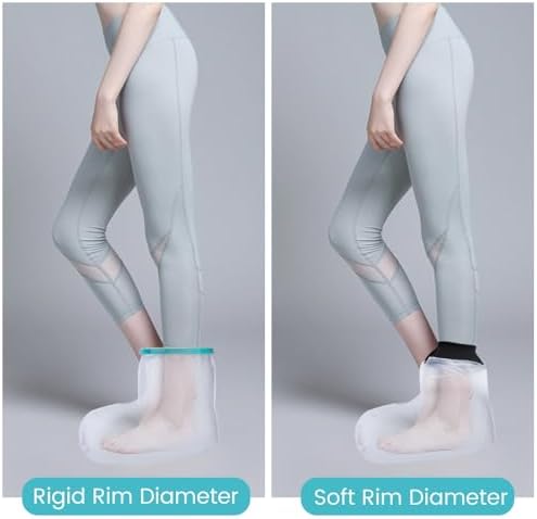 Cast Covers for Shower Leg, Waterproof Cast Cover for Showering, Cast Protector for Shower Leg Adult, Shower Boots for Foot After Surgery, Ankle, Foot (Diameter - 7.9")