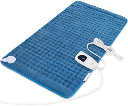 Heating Pad-Electric Heating Pads for Back,Neck,Abdomen,Moist Heated Pad for Shoulder,Knee,Hot Pad for Arms and Legs,Dry&Moist Heat & Auto Shut Off(Blue, 33''×17'')