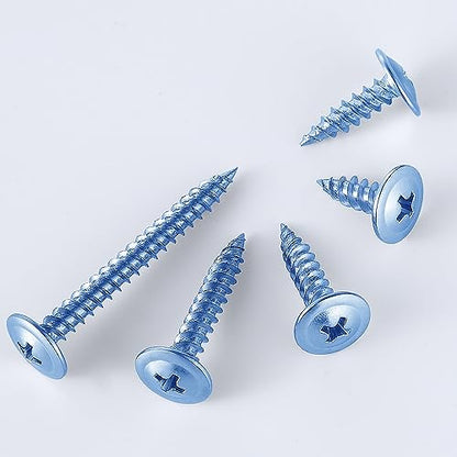 (150 pcs) Wensilon #10×1-1/2" Phillips Truss Head Wood Screws Galvanized Iron Quick Metal Self