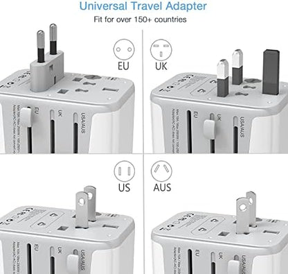 TESSAN Universal Travel Adapter, International Power Adapter with 4 USB Ports (1 USB C), Worldwide Plug Adaptor Wall Charger for USA to Europe UK France Germany Spain Ireland Australia(Type C/G/A/I)