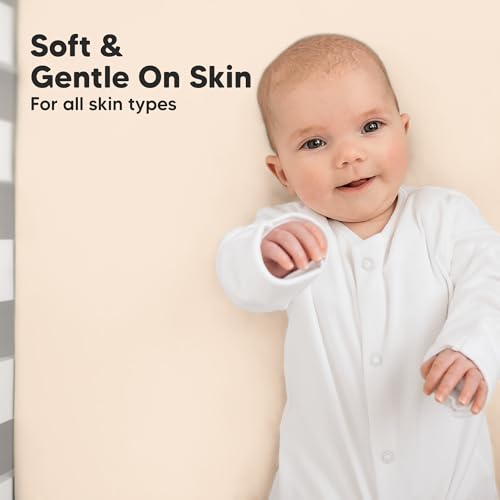 KeaBabies 2-Pack Baby Crib Sheets for Boys, Girls - 52x28 Viscose Derived from Bamboo Toddler Bed Sheets Neutral, Fitted Crib Mattress Cover for Standard Baby Bedding, Soft & Cozy (Cameo)