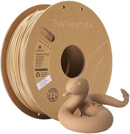 Polymaker Matte PLA Filament Peanut 1.75mm 1kg 3D Printing Filament, PolyTerra 3D Printer PLA Filament
