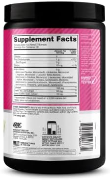 Optimum Nutrition Amino Energy - Pre Workout with Green Tea, BCAA, Amino Acids, Keto Friendly, Green Coffee Extract, Energy Powder - Watermelon, 30 Servings (Packaging May Vary)