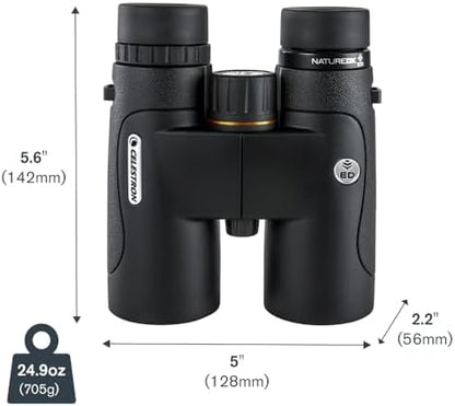 Celestron – Nature DX ED 8x42 Premium Binoculars – Extra-Low Dispersion Objective Lenses – Outdoor and Birding Binocular – Fully Multi-Coated with BaK-4 Prisms – Rubber Armored, Fogproof, Waterproof
