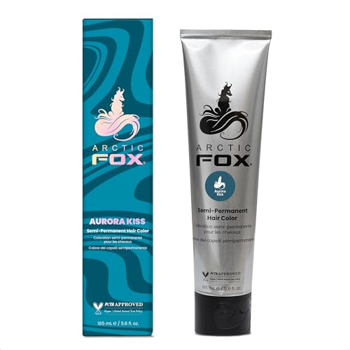 ARCTIC FOX Vegan and Cruelty-Free Semi-Permanent Hair Color Dye (5.6 Fl Oz, AURORA KISS)