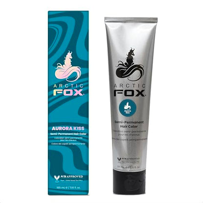 ARCTIC FOX Vegan and Cruelty-Free Semi-Permanent Hair Color Dye (5.6 Fl Oz, AURORA KISS)