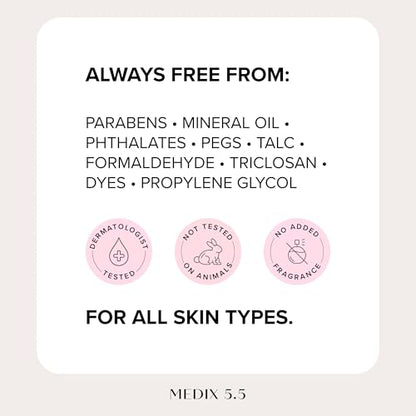 MEDIX Fragrance Free Retinol Body Lotion Crepey Skin Care Treatment | Firming Body & Face Moisturizer | Anti Aging Retinol Cream For Face Targets Loose Crepe Skin, Wrinkles, & Fine Lines, 15 Fl Oz