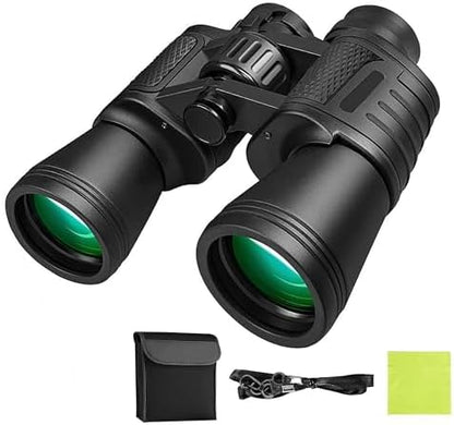 20x50 Binoculars for Adults,Compact Binocular High Power Easy Focus with Low Light Vision,Waterproof Binoculars for Bird Watching,Performances,Hunting,Sports Games,Travel with Carrying Bag