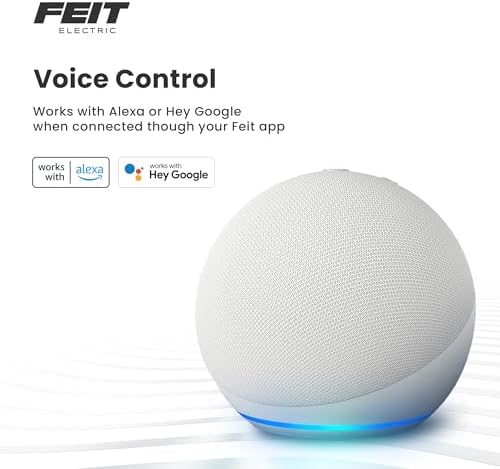 Feit Electric Smart Light Bulbs with RGB Color Changing and Tunable White, 2.4Ghz WiFi Light Bulbs, No Hub Needed, Works with Alexa and Google, Dimmable 60 Watt = LED 9W, OM60/RGBW/CA/AG/3, 3 Pack