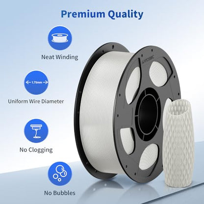 ANYCUBIC PLA 3D Printer Filament, 3D Printing PLA Filament 1.75mm Dimensional Accuracy +/- 0.02mm, 1KG Reusable Spool (2.2 lbs), Clear