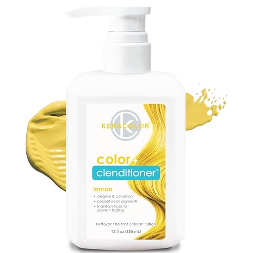 Keracolor Color + Clenditioner 3-in-1 Color-Depositing Conditioner, Gently Cleanses & Conditions, Semi-Permanent Hair Color, 23 Shades, 12 Fl Oz