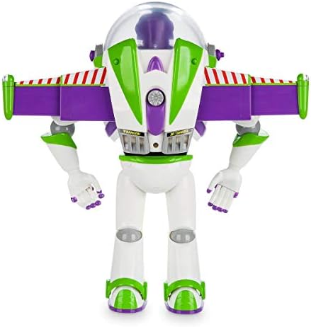 Disney Store Official Buzz Lightyear Interactive Talking Action Figure from Toy Story, Features 10+ English Phrases, Interacts with Other Figures and Toys