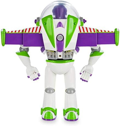 Disney Store Official Buzz Lightyear Interactive Talking Action Figure from Toy Story, Features 10+ English Phrases, Interacts with Other Figures and Toys