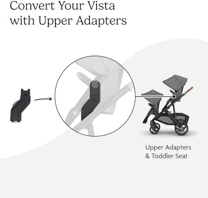 UPPAbaby Upper Adapter for Vista, Vista V2, and Vista V3 Strollers/ Compatible with Bassinet, Toddler Seat, Aria, Mesa V2, or Mesa Max Infant Car Seats / Quick + Secure Attachment / 1 Set