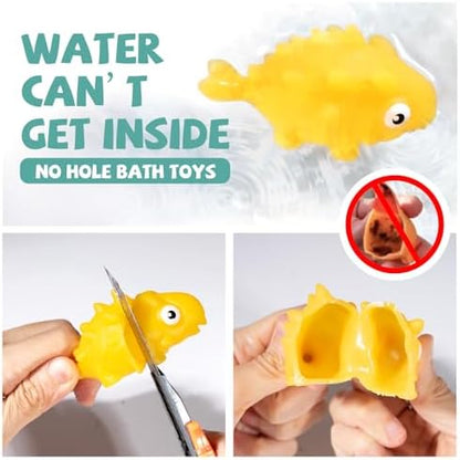 Hely Cancy Infant Bath Toys for 18 Months - No Hole Animal Bathtub Toys, Baby Bath Tub Toys