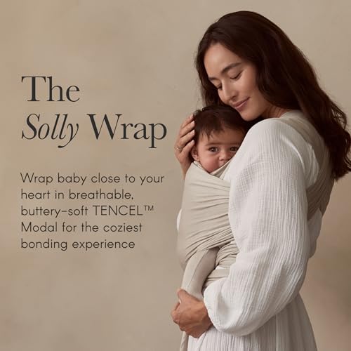 Solly Baby Wrap, Buttery-Soft Baby Carrier Newborn to Toddler 8-25 Lbs., Lightweight & Hands-Free Infant Sling Wrap, Breathable Summer Carrier, Baby Wearing & Postpartum Essential, New Mom Gift, Basil