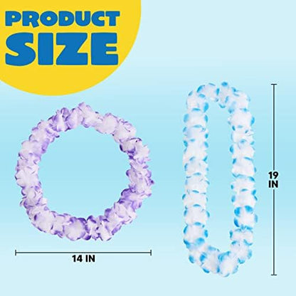 Joyin Toy 60 Counts Hawaiian Leis Bulk, Tropical Flower Lei Hawaiian Lei Beach Hawaii Luau Party Favors Decoration Birthday Party Supplies