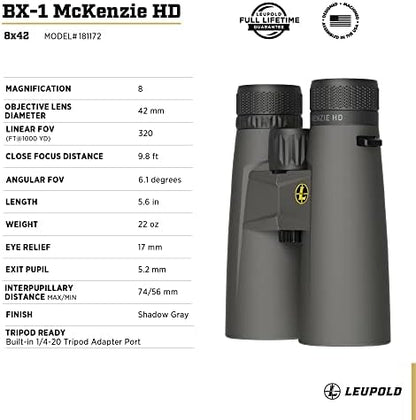 Leupold BX-1 McKenzie HD Binoculars, 8x42mm (181172)