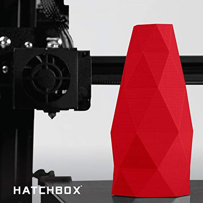 HATCHBOX 1.75mm Red PLA 3D Printer Filament, 1 KG Spool, Dimensional Accuracy +/- 0.03 mm, 3D Printing Filament