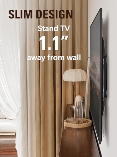 Mounting Dream TV Mount Fixed for Most 42-84 Inch Flat Screen TVs, TV Wall Mount Bracket up to VESA 600 x 400mm and 132 lbs - Fits 16"/18"/24" Studs - Low Profile and Space Saving MD2163-K