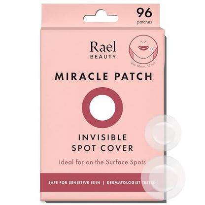 Rael Pimple Patches, Miracle Invisible Spot Cover - Hydrocolloid Acne Patch, Treatment for Breakouts, Absorbs Zits & Blemish, Korean Skin Care, 2 Sizes (96 Count)