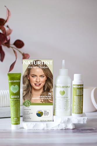 Naturtint 7N Hazelnut Blonde Permanent Hair Color (Pack of 6), Ammonia Free, Vegan, Cruelty Free, up to 100% Gray Coverage, Long Lasting Results (Packaging may vary)