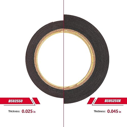 3M Double Sided Tape Heavy Duty 2" x 15.4 Ft, VHB Mounting Tape, 0.025in Thick Black 5925 Foam Tape Strong Adhesive for Car Décor Home Office Logos