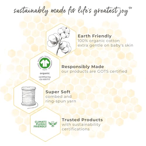 Burt's Bees Baby Infant Burp Cloths, 100% Organic Cotton Extra Absorbent Soft Fabric Drool Cloths, 5-Pack Newborn Must-Have Essential Large Burping Cloths, One Size 17 x 11.75 Inches