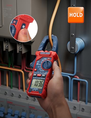 AstroAI Digital Clamp Meter Multimeter 4000 Counts Auto-ranging Amp Tester Measuring AC/DC Voltage & Current, Resistance, Capacitance, Frequency, Continuity, Live Wire Test, NCV Detection