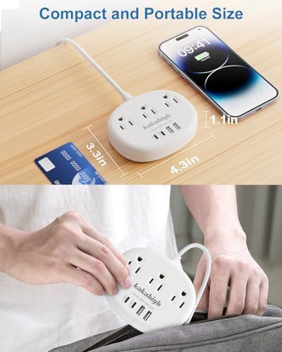 UK Adapters for Travel(13A), US to UK Plug Adapter with 3 Outlets 4 USB Ports (2 USB-C) Total Output 24W, Type G Travel Adapter for USA to British Ireland Scotland Hong Kong