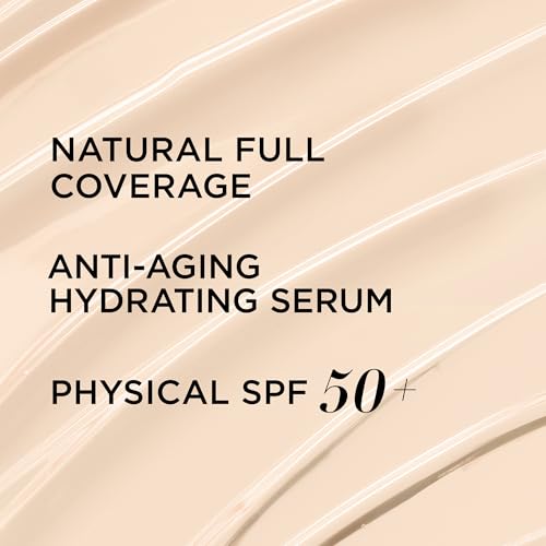 IT Cosmetics CC+ Cream - Full-Coverage Foundation With SPF 50, Color Corrector & Anti-Aging Serum, Formulated With Niacinamide & Hyaluronic Acid, Natural Finish, For All Skin Types, 1.08 fl oz