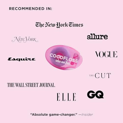 Cocofloss Woven Dental Floss, Travel Sampler, Dentist-Designed Oral Care with Coconut Oil, Waxed, Vegan, Kid-Friendly, 4 Minis in Mint, Coconut, Orange, Strawberry (8 yd Each)