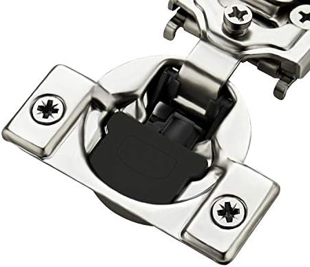 Ravinte 60 Pack (30 Pairs) 1/2 Inch Overlay Soft Close Hinges for Kitchen Cabinets - Satin Nickel Hidden Concealed Hinge, Stainless Steel, Self Closing