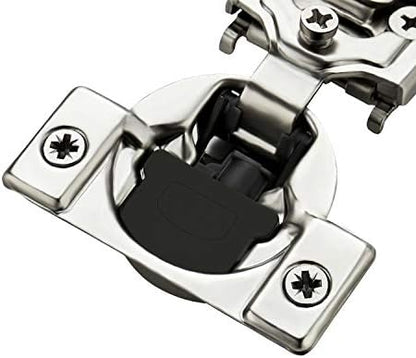 Ravinte 60 Pack (30 Pairs) 1/2 Inch Overlay Soft Close Hinges for Kitchen Cabinets - Satin Nickel Hidden Concealed Hinge, Stainless Steel, Self Closing
