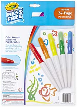 Crayola Color Wonder Paintbrush Pens & Paper, Mess Free Coloring for Toddlers, Painting Set, Toddler Arts & Crafts, Kids Gift