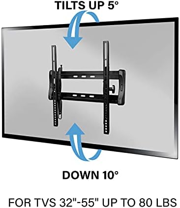 Made for Amazon Universal Tilting TV Wall Mount for 32-55" TVs and Compatible with Amazon Fire TVs