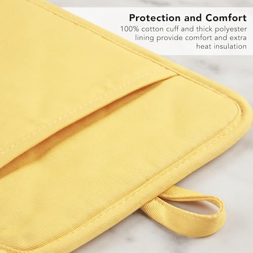 KITCHENAID Ribbed Soft Silicone Pot Holder 2-Pack Set, 2025 Color of The Year, Butter Yellow, 7"x9"
