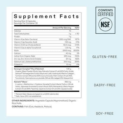 Nutrafol Women's Balance Hair Growth Supplements, Ages 45 and Up, Clinically Proven for Visibly Thicker Hair and Scalp Coverage, Dermatologist Recommended - 1 Month Supply
