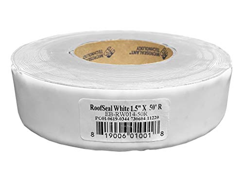 EternaBond RoofSeal White 1.5" x50' MicroSealant UV Stable RV Roof Seal Repair Tape | 35 mil Total Thickness - EB-RW014-50R - One-Step Durable, Waterproof and Airtight Sealant