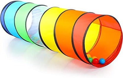 Kids Play Tunnel Tent for Toddlers, Colorful Pop Up Crawl Tunnel Toy for Baby or Pet with Breathable Mesh, Collapsible Gift for Boy and Girl Play Tunnel Indoor and Outdoor Game