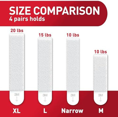 Command 15 lb & 10 lb Large and Medium Picture Hanging Strips 28 Assorted Pairs (56 Command Strips), Damage-Free Hanging Picture Hangers, Great for Home Decor, White Adhesive