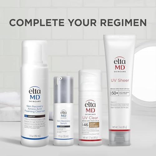 EltaMD UV Clear Tinted Face Sunscreen, SPF 46 Oil- Free with Zinc Oxide, Dermatologist Recommended