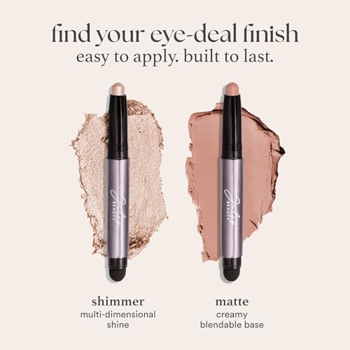 Julep Eyeshadow 101 Cream-to-Powder Waterproof Shadow Stick – Mink Mauve Shimmer – Long-Lasting, Crease-Proof, Muted Mauve Shimmer Eyeshadow with Built-in Smudger