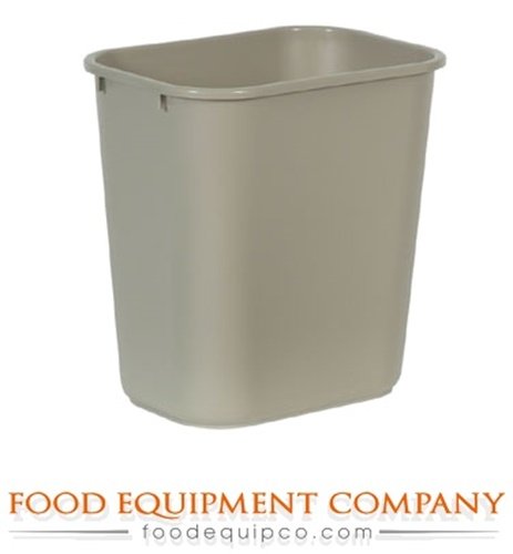 Rubbermaid Commercial Products Wastebasket/Trash Can, 7-Gallon/28-Quart, Beige, Plastic, for Bedroom/Bathroom/Office, Fits Under Desk/Sink, Pack of 12