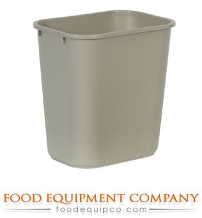 Rubbermaid Commercial Products Wastebasket/Trash Can, 7-Gallon/28-Quart, Beige, Plastic, for Bedroom/Bathroom/Office, Fits Under Desk/Sink, Pack of 12