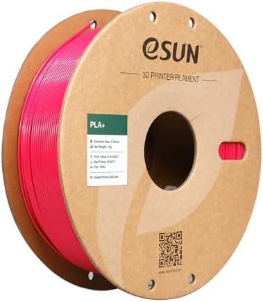 eSUN PLA+ Filament 1.75mm, 3D Printer Filament PLA Plus, Dimensional Accuracy +/- 0.03mm, 1KG Spool (2.2 LBS) 3D Printing Filament for 3D Printers, Magenta