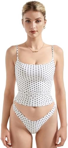 SUUKSESS Women Sexy Square Neck Tank Top Summer Y2K Going Out Basic Cami Shirt