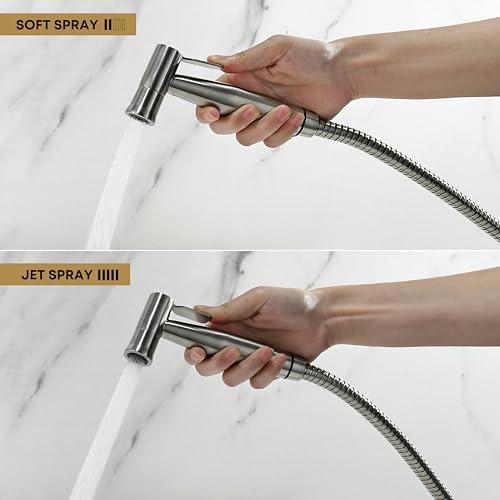 Purrfectzone Bidet Sprayer for Toilet, Handheld Sprayer Kit, Cloth Diaper Sprayer Set - Easy to Install - Stainless Steel