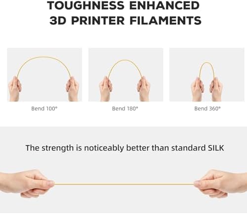 FLASHFORGE PLA Filament 1.75mm, 3D Printer Filament 1kg (2.2lbs) Spool, Dimensional Accuracy +/- 0.02mm, 3D Printing Filament Easy to Use and Fits for Most FDM 3D Printers (Yellow)